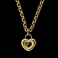 Chopard Estate 18K Yellow Gold Happy Diamond Heart Pendant