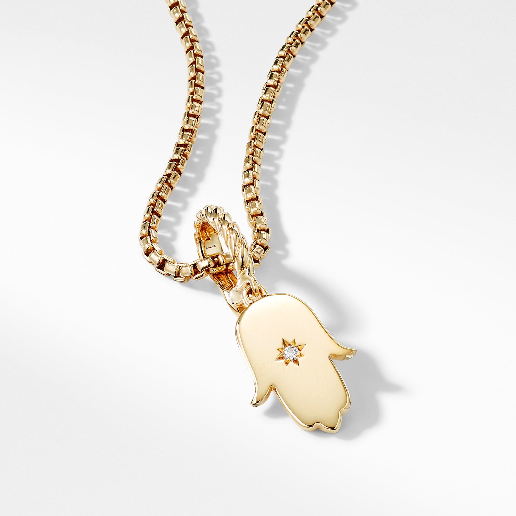 Hamsa Amulet with Diamonds in 18k Gold