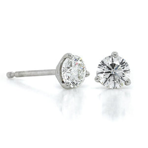 14K White Gold 1/2CTW Diamond Stud Earrings