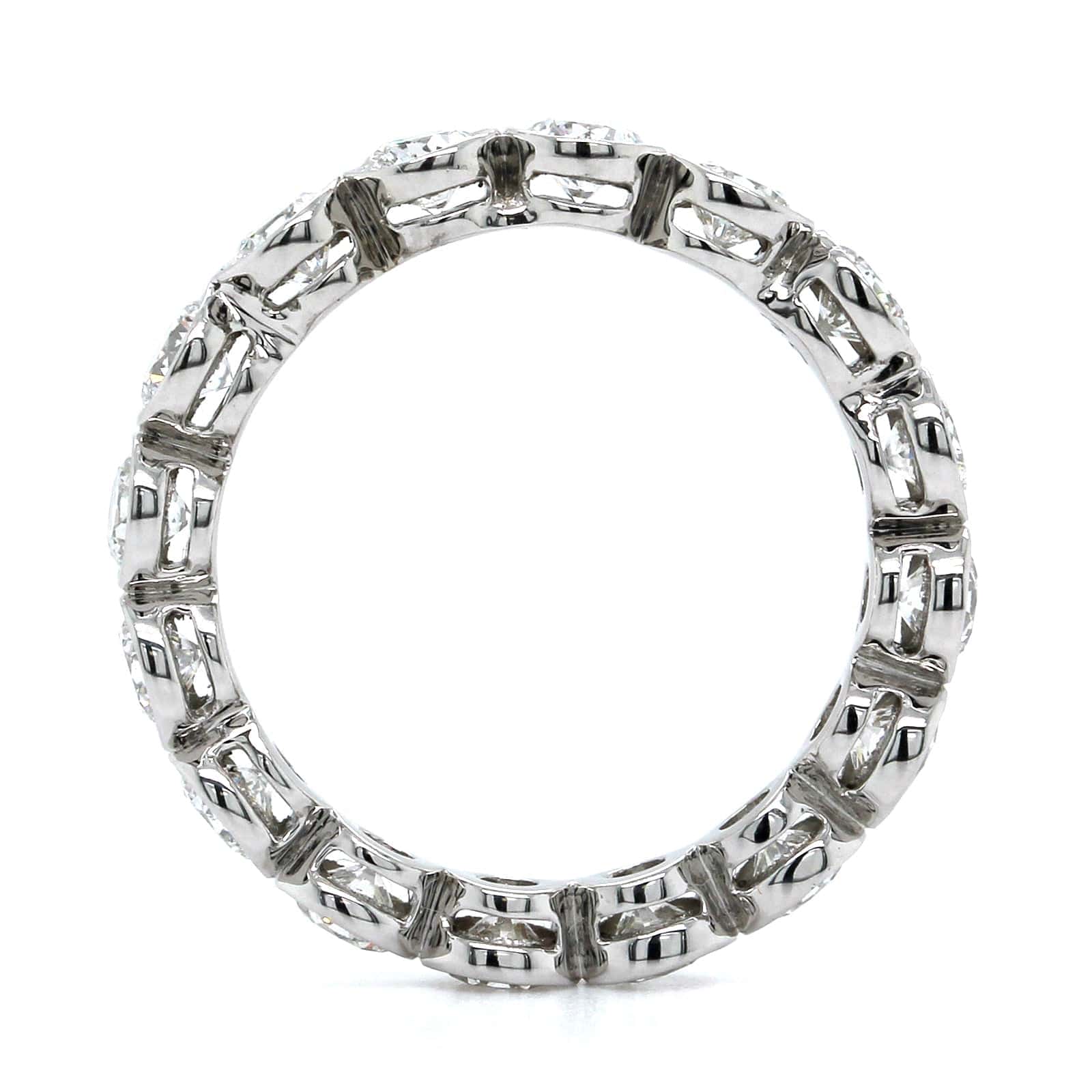 Platinum Bezel Set Round Diamond Eternity Band