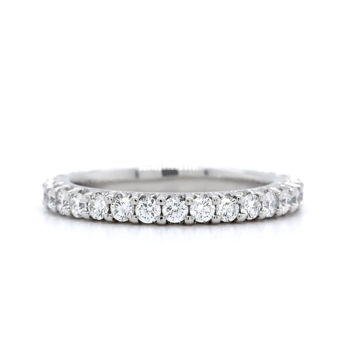 Platinum Shared Prong Diamond Eternity Band