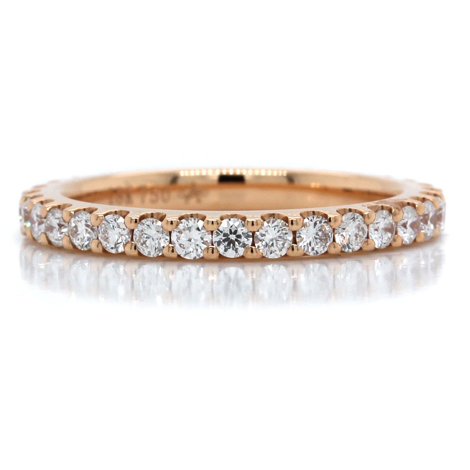 18K Rose Gold Shared Prong Diamond Eternity Band