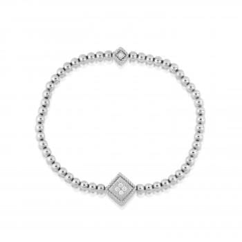 18K White Gold Palazzo Bead Bracelet