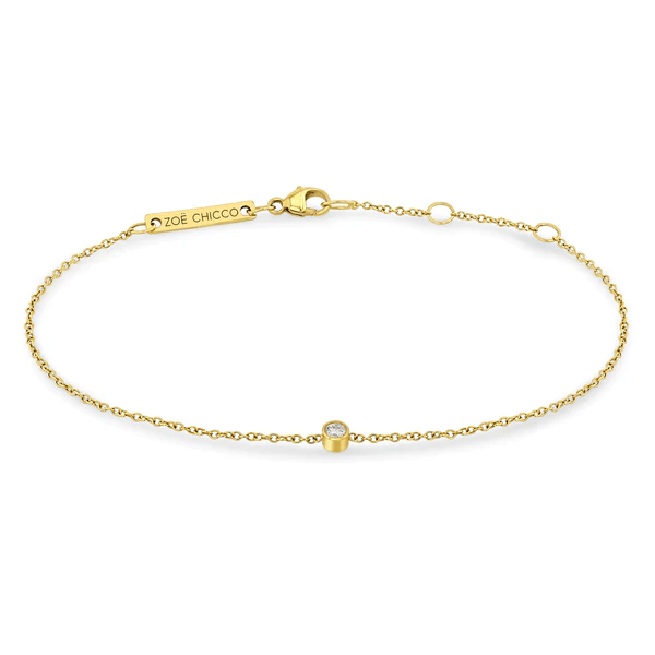 14K Yellow Gold Bezel Set Diamond Bracelet, 14k yellow gold, Long's Jewelers