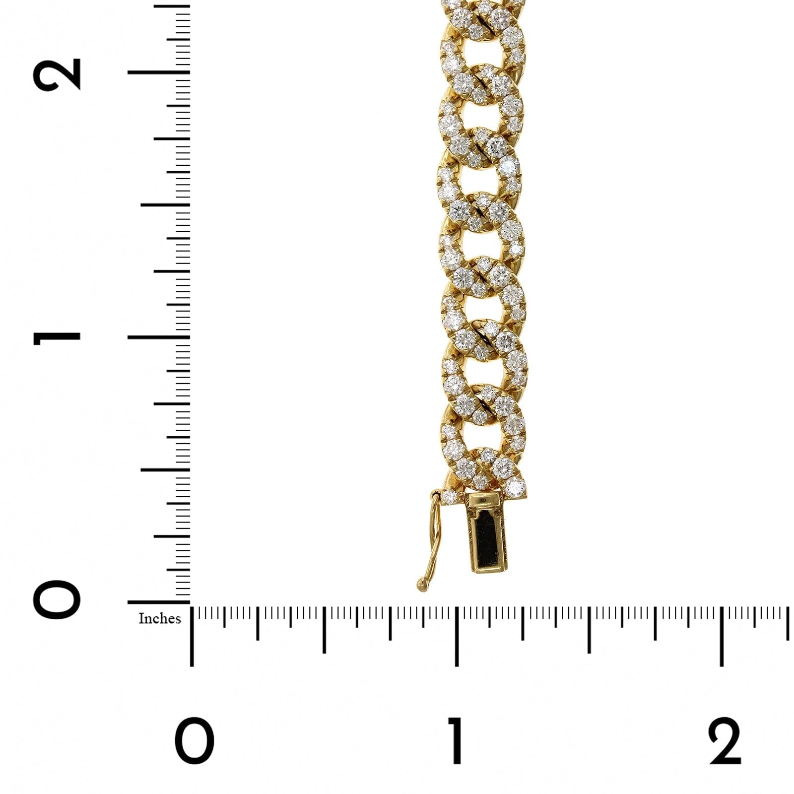 18K Yellow Gold Diamond Curb Link Bracelet, Long's Jewelers