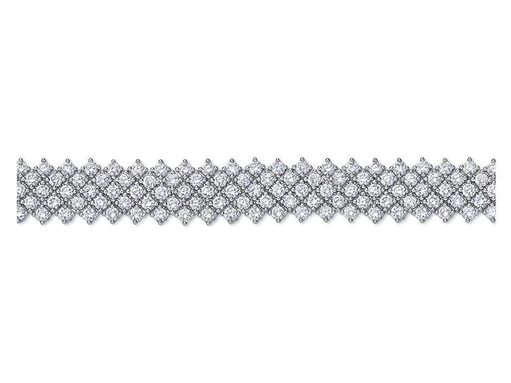 18K White Gold Diamond Line Bracelet