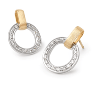 Marco Bicego Jaipur 18K Yellow Gold Diamond Station Earrings