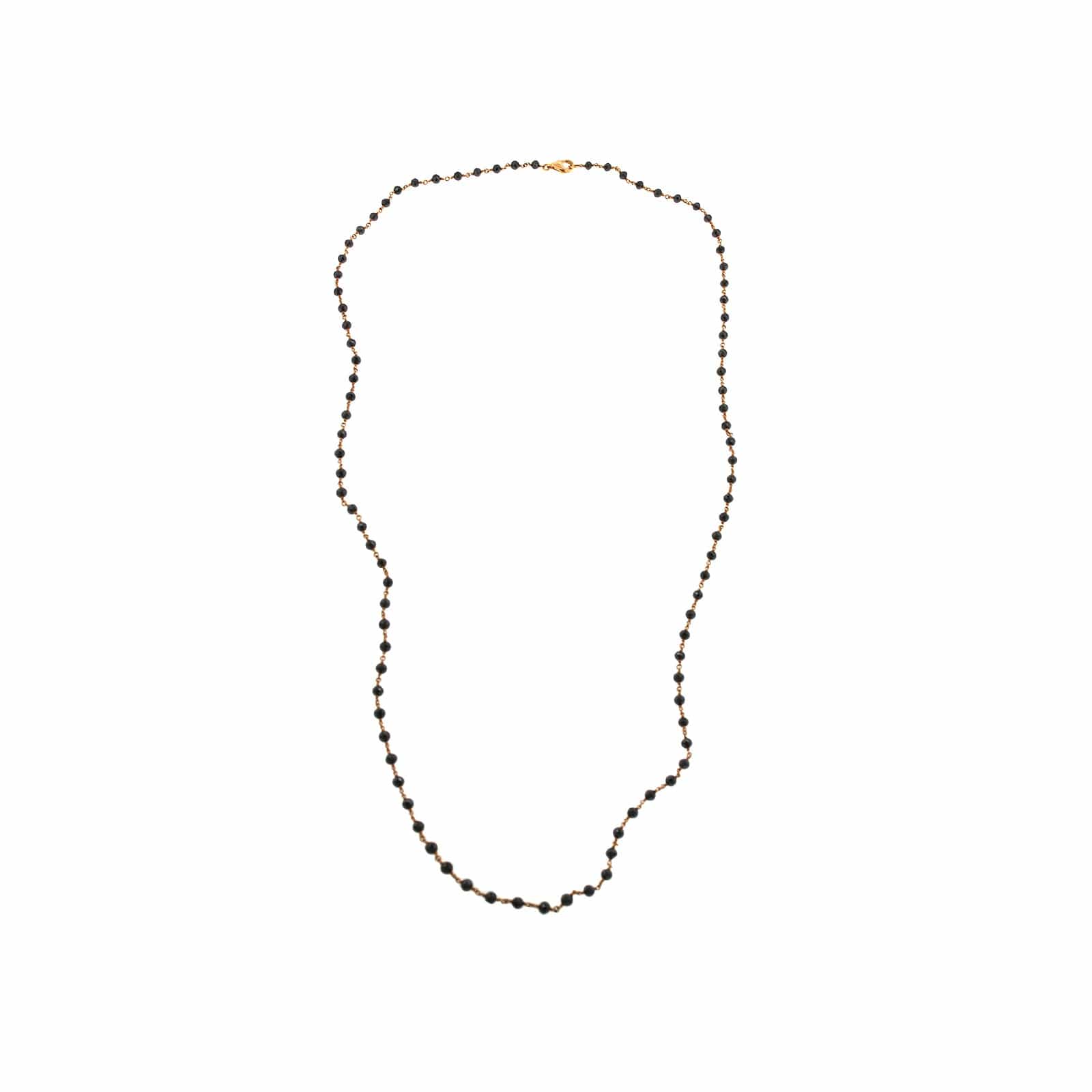 Etho Maria 18K Rose Gold Black Diamond Bead Necklace