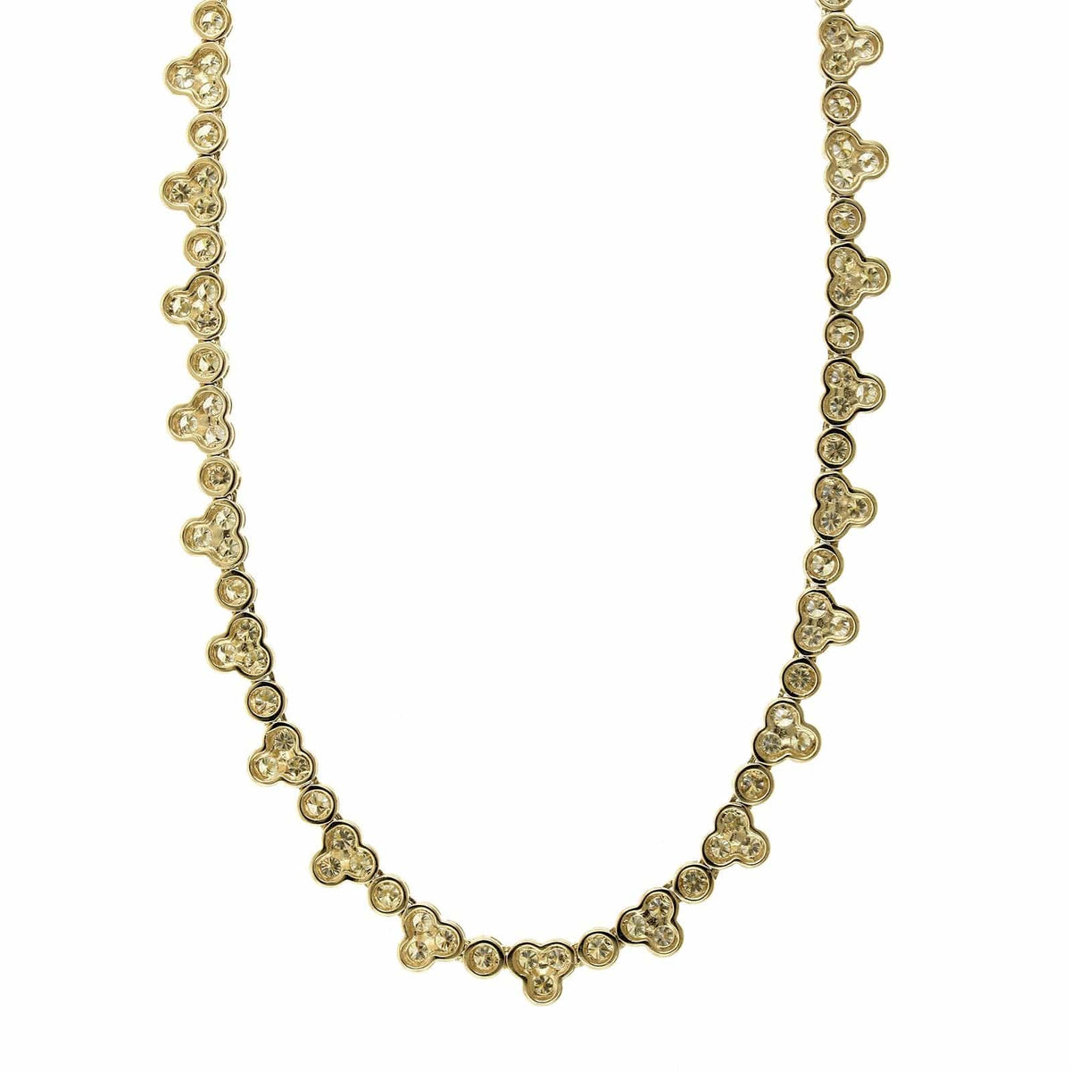 14K Yellow Gold Bezel Set Milgrain Diamond Necklace, 14k yellow gold, Long's Jewelers