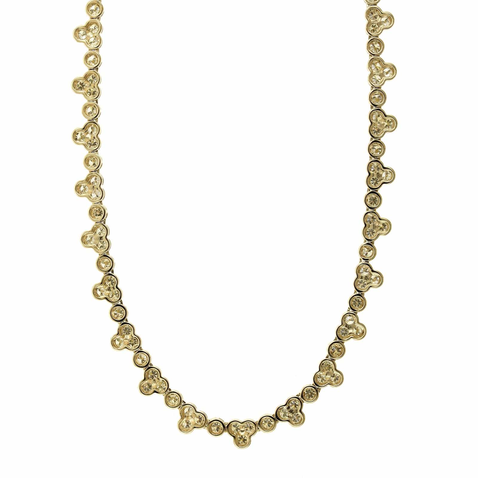 14K Yellow Gold Bezel Set Milgrain Diamond Necklace, 14k yellow gold, Long's Jewelers