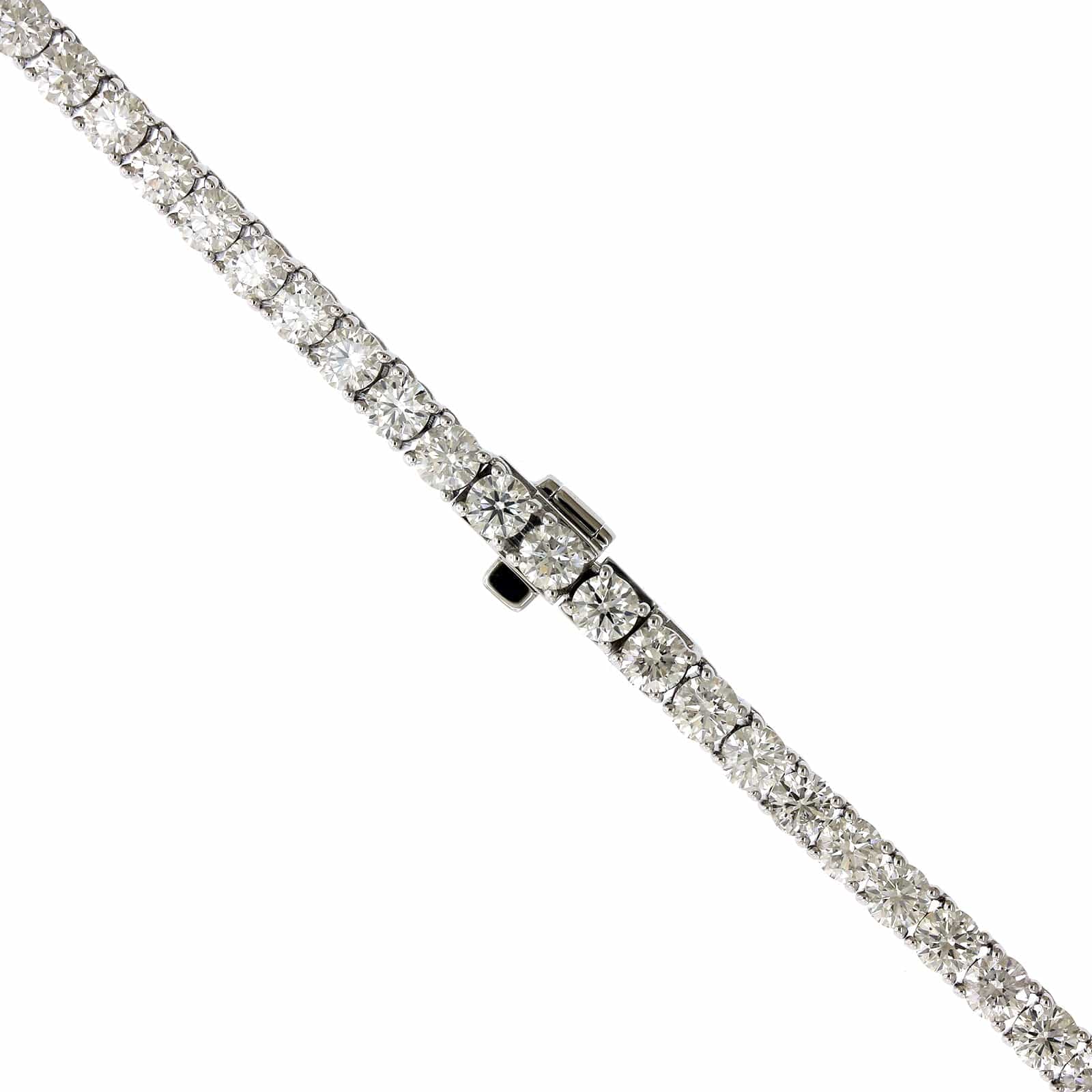 18K White Gold Diamond Tennis Necklace