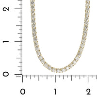 18K Yellow Gold Diamond Tennis Necklace