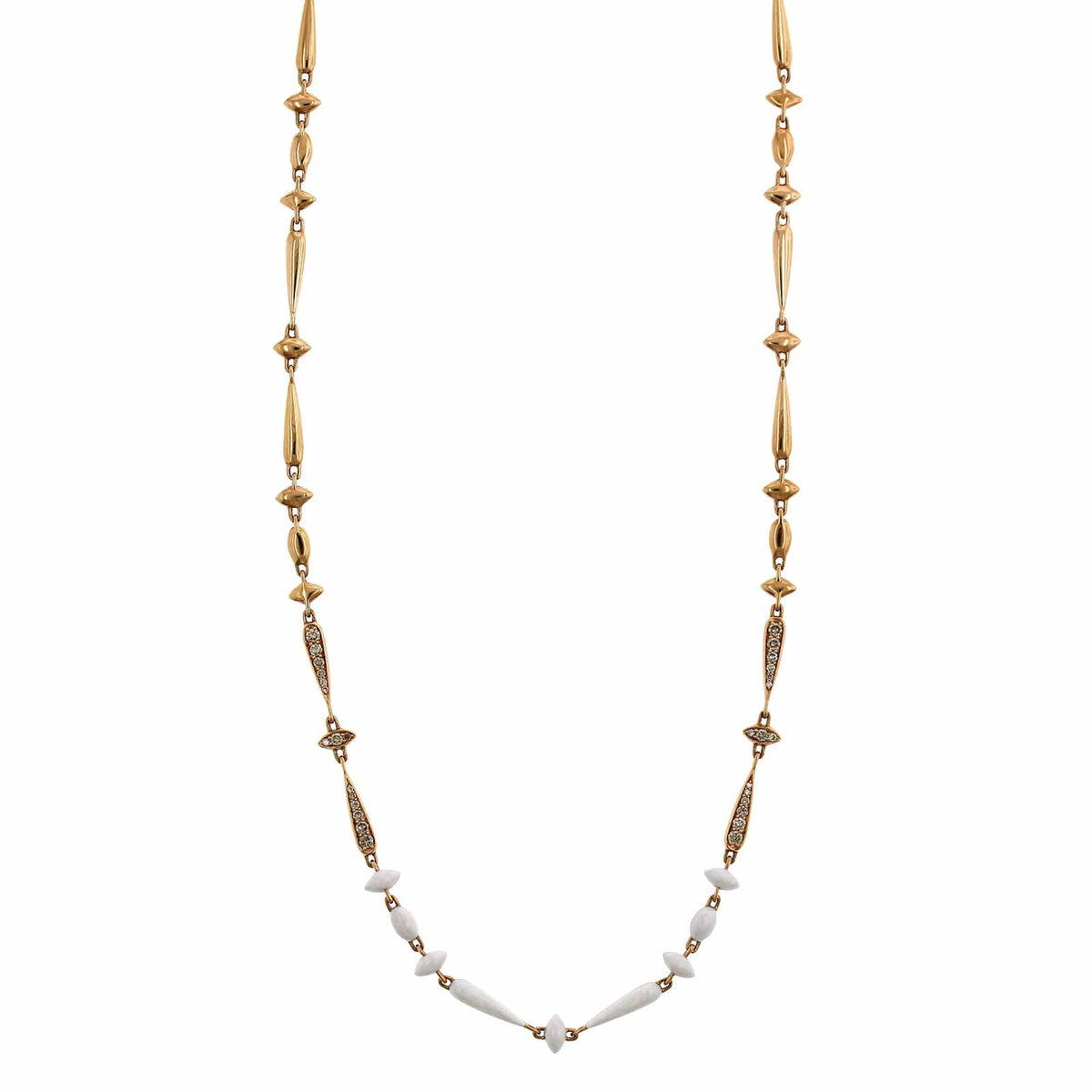 Etho Maria 18K Rose Gold Black Diamond Bead Necklace – Long's Jewelers