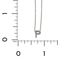 Roberto Coin 18K White Gold "P" Initial Diamond Necklace