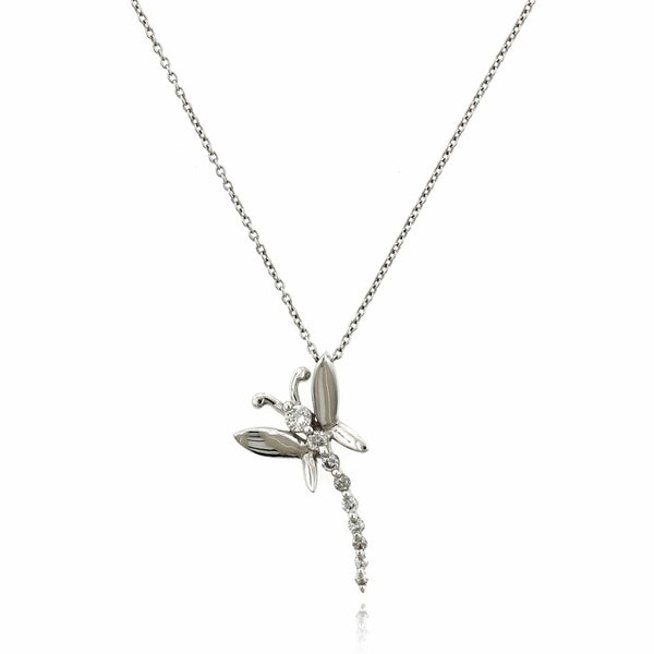 Dragonfly Necklace in 14kt Yellow Gold with Blue Enamel and Diamonds ( –  Day's Jewelers