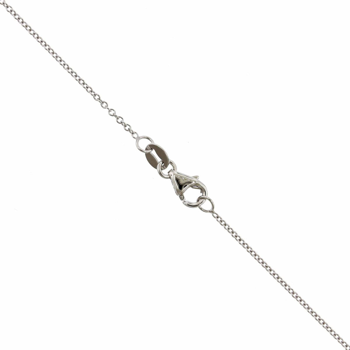 14K White Gold Diamond Circle Necklace