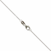 14K White Gold Diamond Circle Necklace