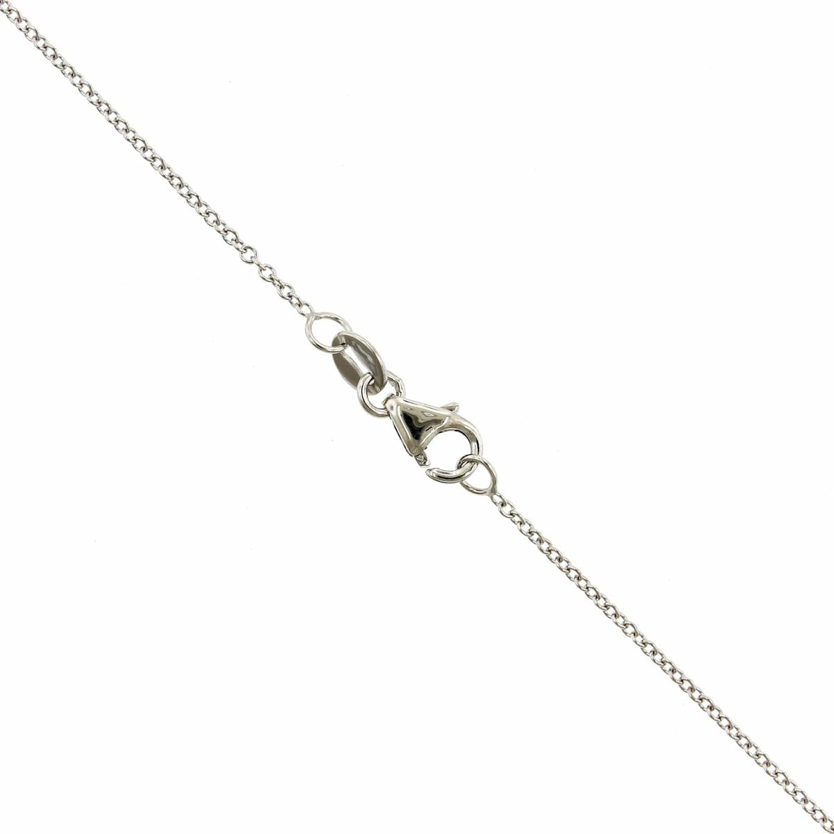 14K White Gold Diamond Circle Necklace