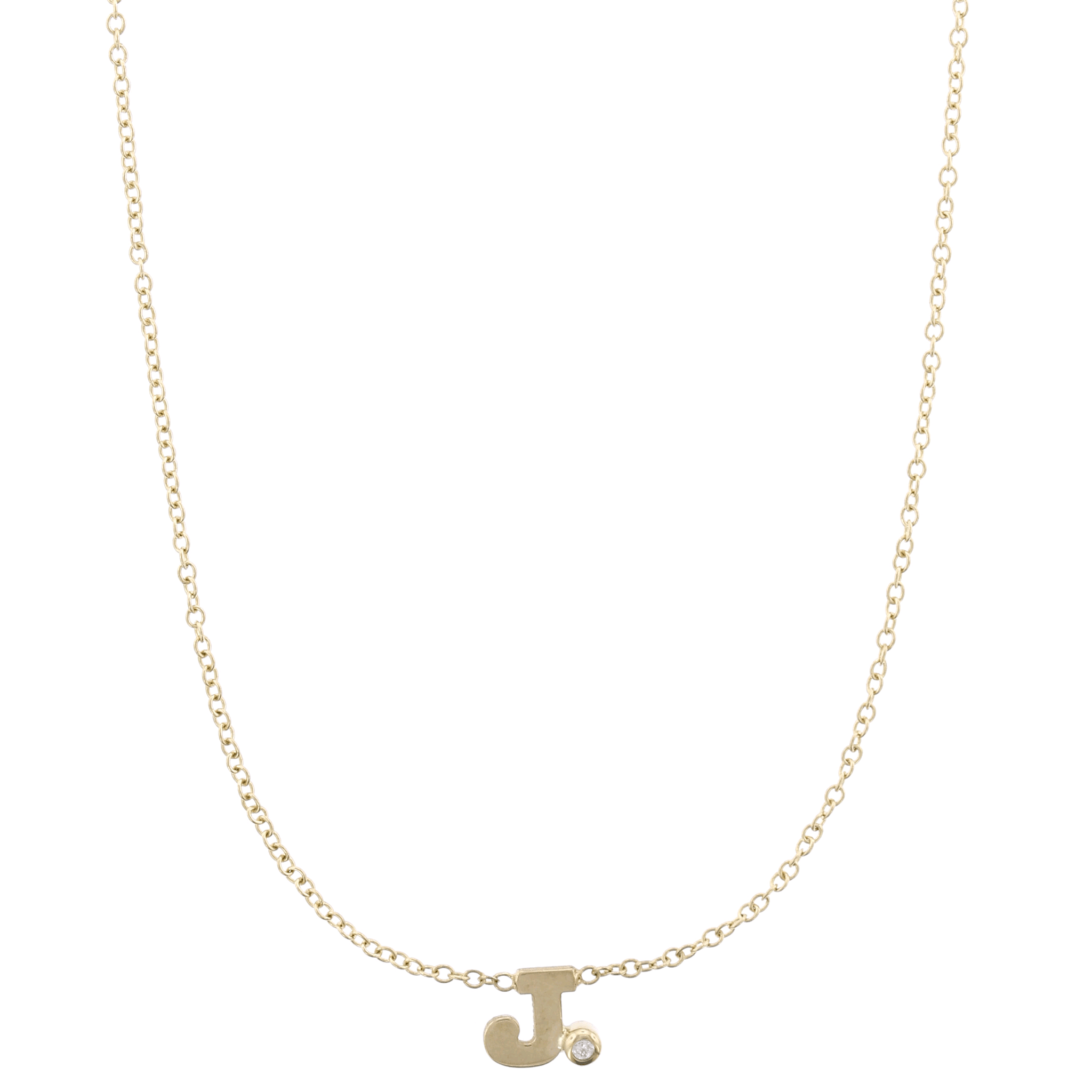 14K Yellow Gold Initial Pendant