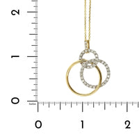 14K Yellow Gold Triple Circle Diamond Necklace, 14k yellow gold, Long's Jewelers