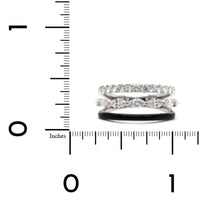 Etho Maria 18K White Gold Marquise Diamond Black Ceramic Ring