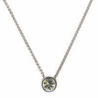 18K White Gold Bezel Set Diamond Pendant, Longs Jewelers