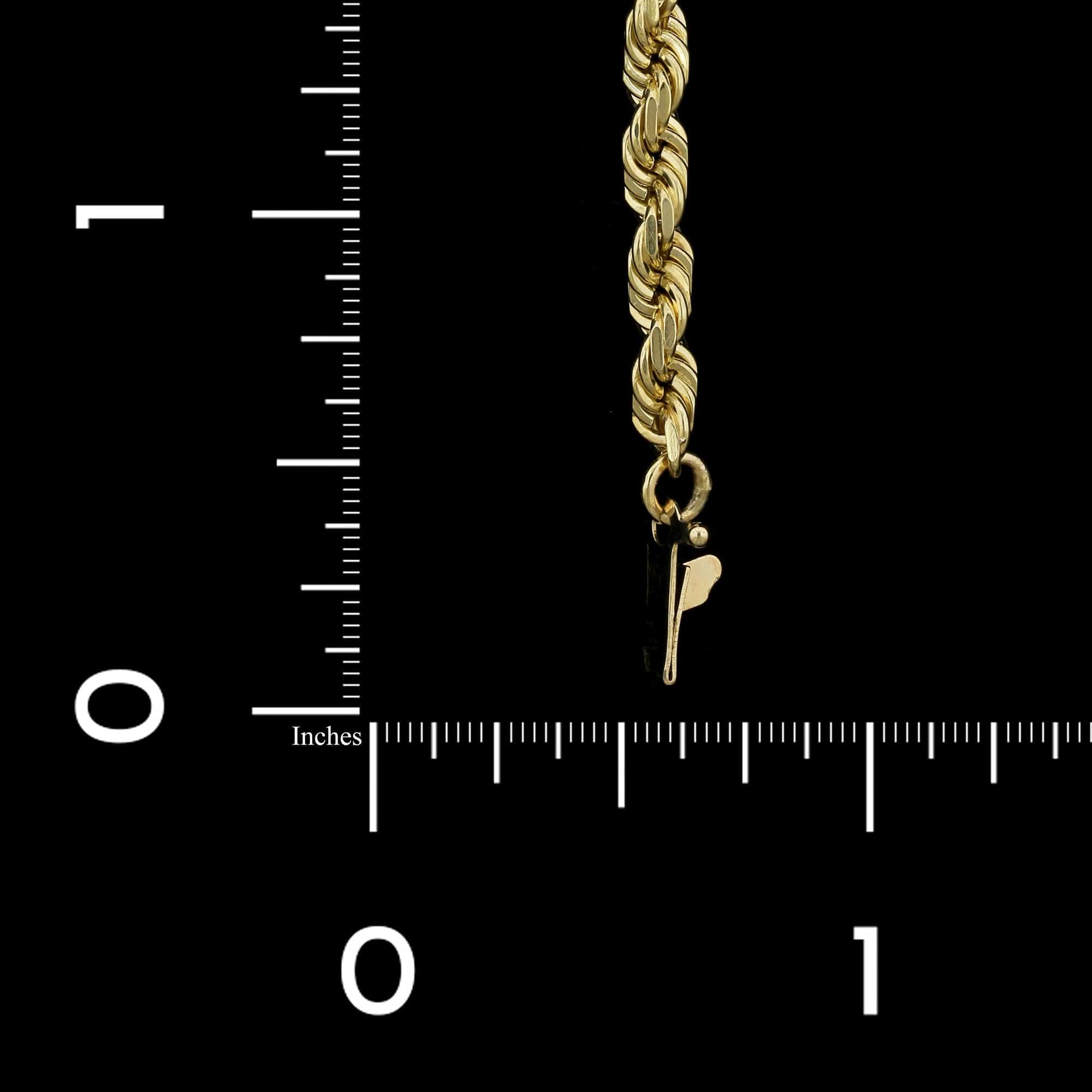 14K Yellow Gold Estate Rope Bracelet