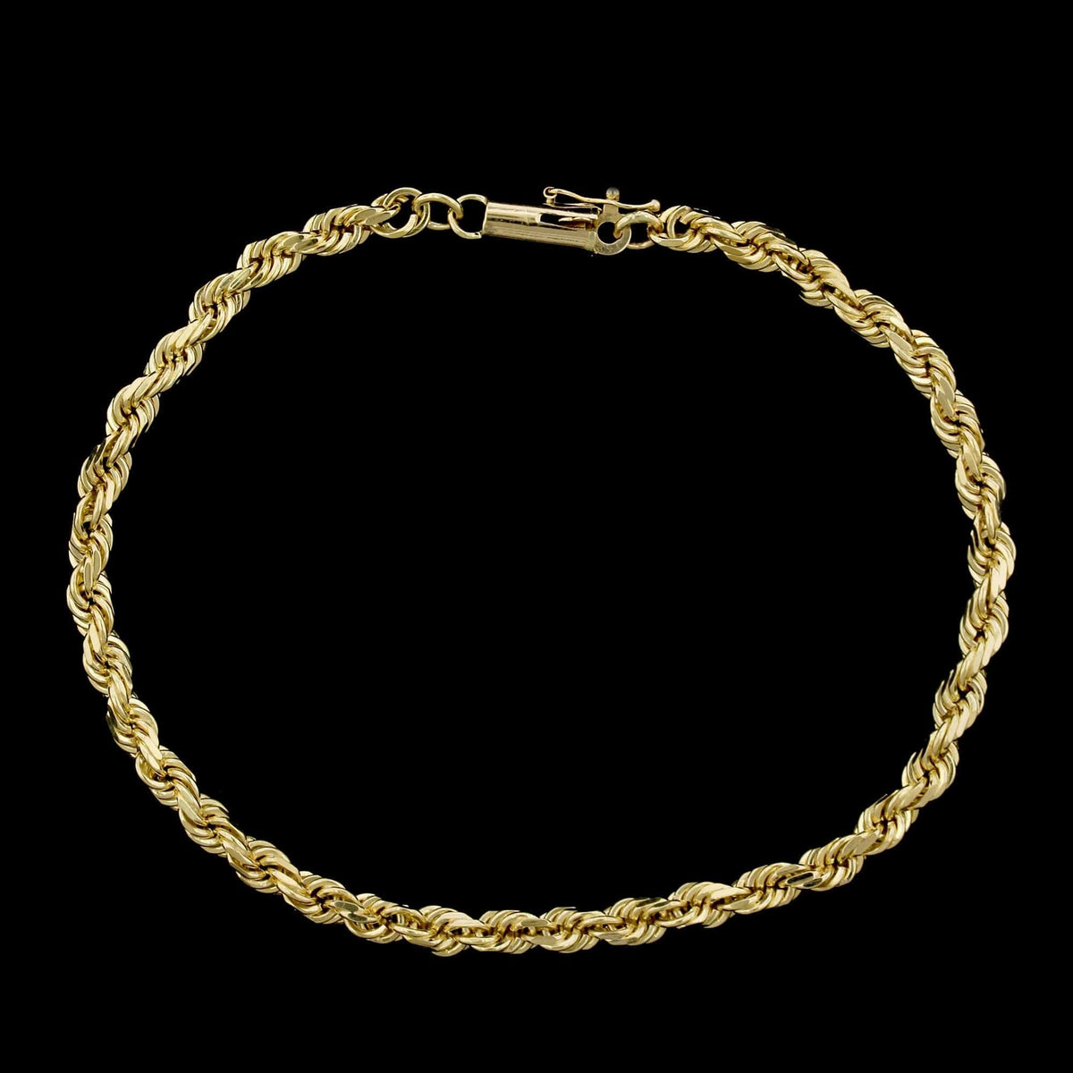 14K Yellow Gold Estate Rope Bracelet