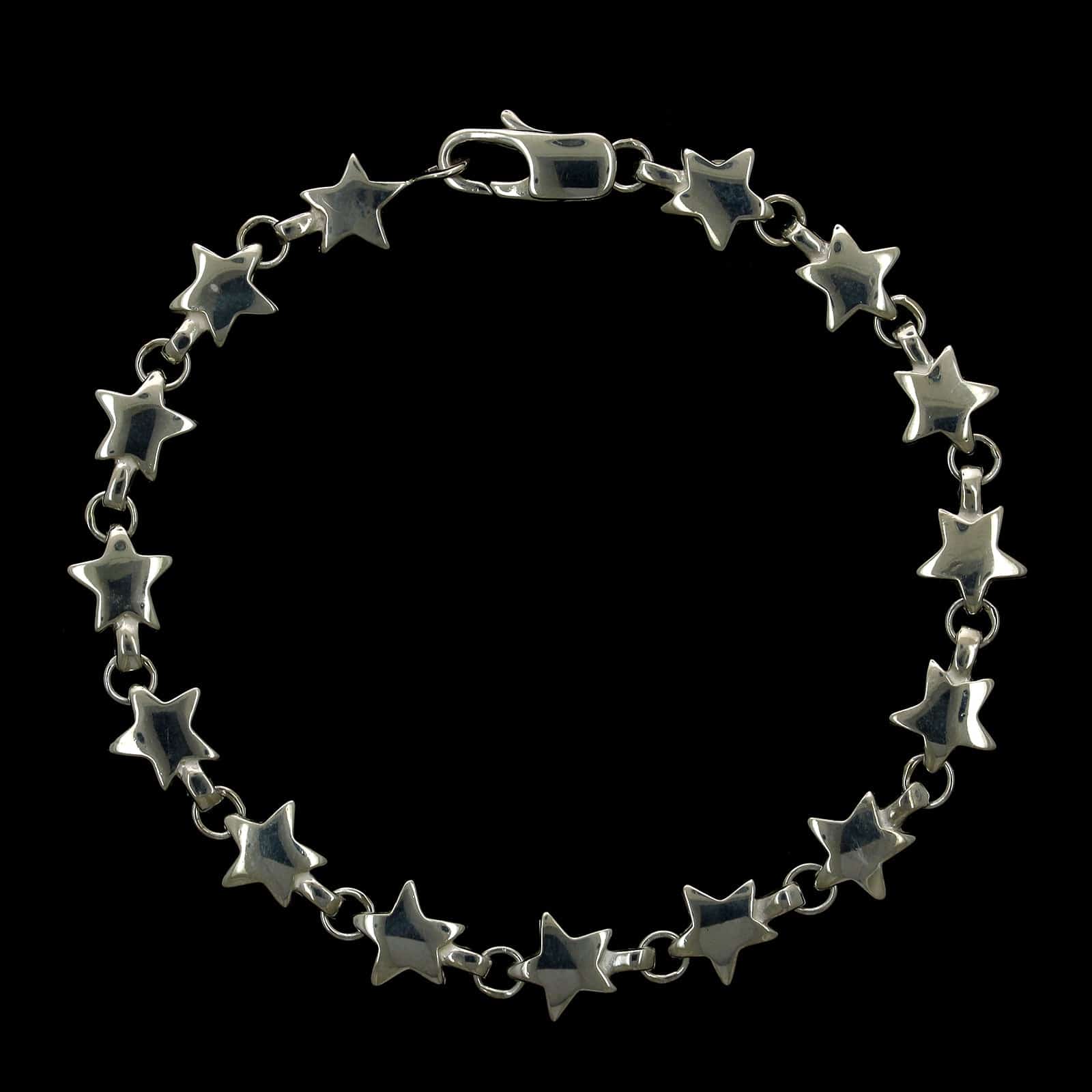 Tiffany & Co. Sterling Silver Estate Star Link Bracelet