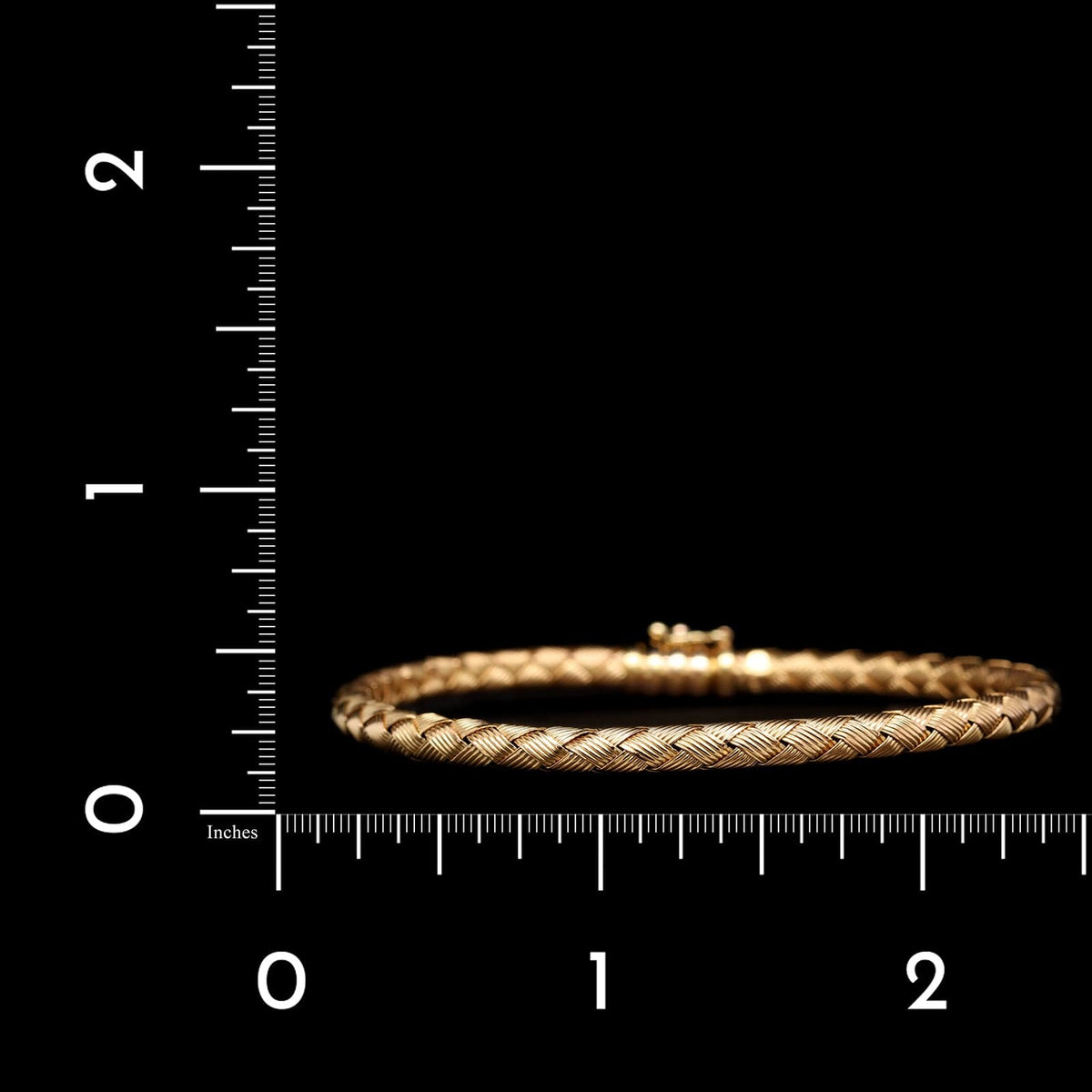 18K Yellow Gold Estate Flexible Woven Bangle Bracelet