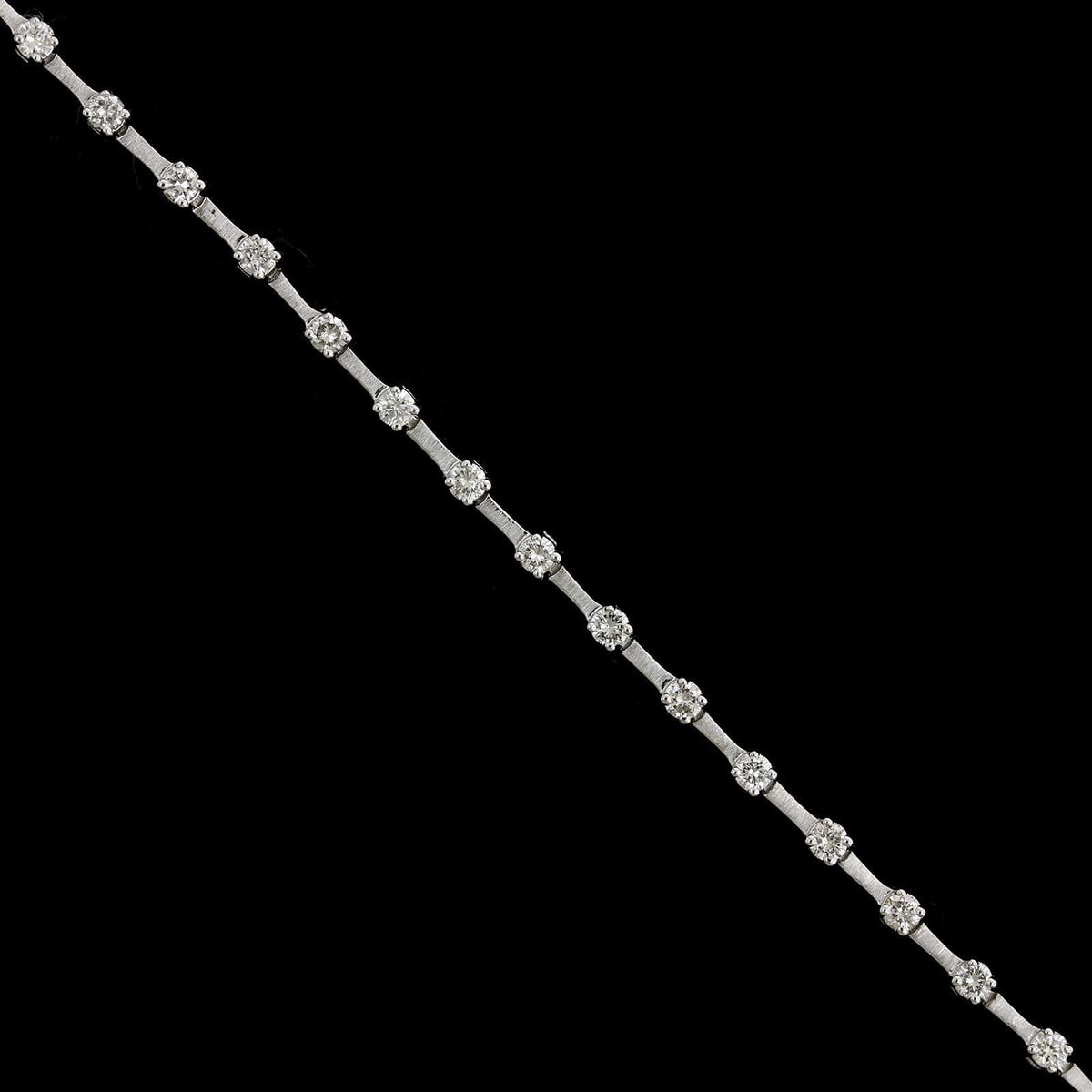 14K White Gold Estate Diamond Bracelet