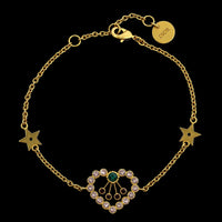 Dior Yellow Metal and Crystal Estate 'In Heart Lights' Bracelet