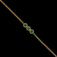 Dior 18K Yellow Gold Estate Emerald 'Mimirose' Bracelet