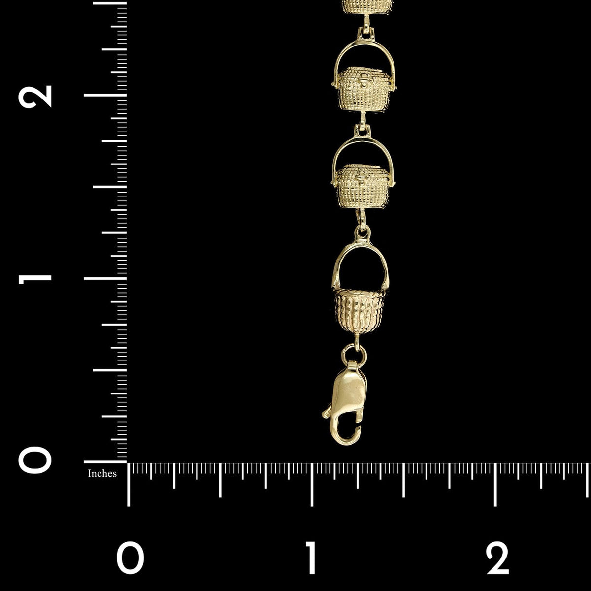 14K Yellow Gold Estate Nantucket Basket Bracelet