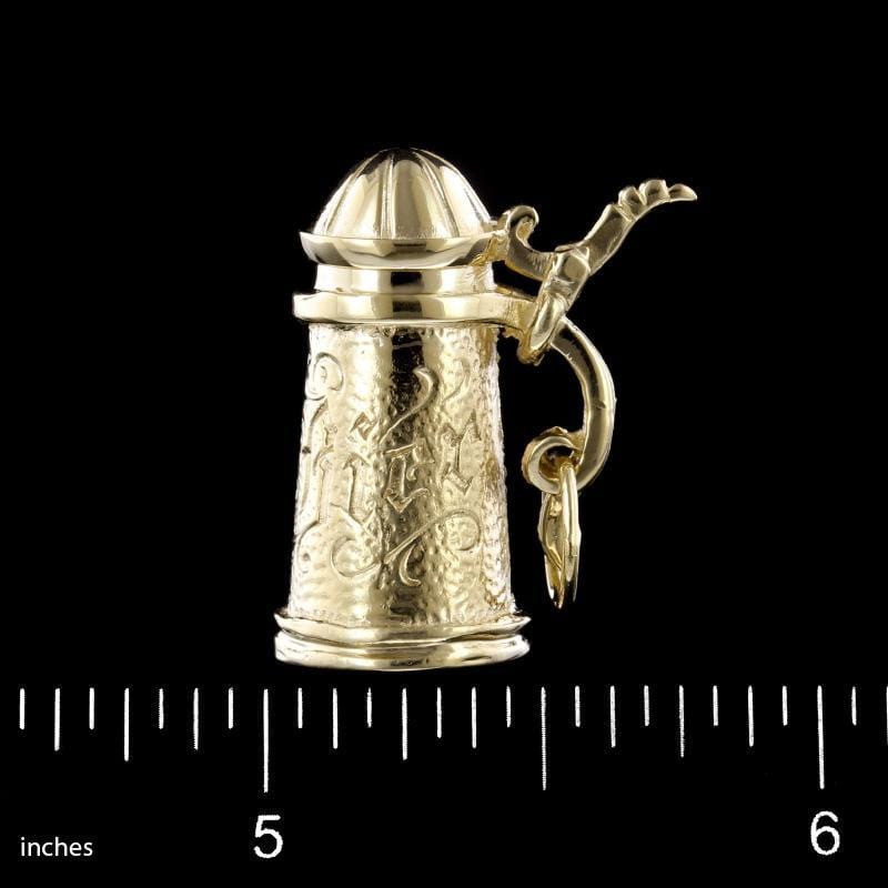 14K Yellow Gold Estate Bier Stein