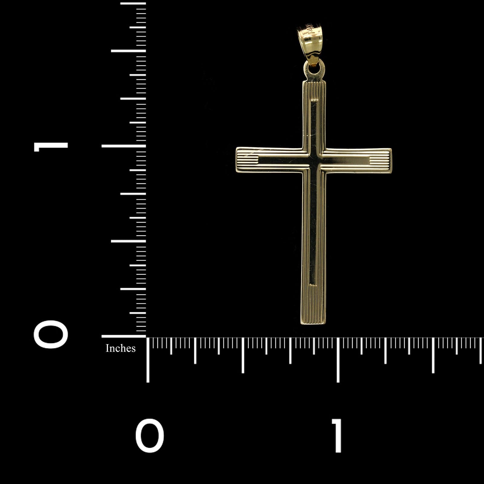 14K Yellow Gold Estate Cross Pendant