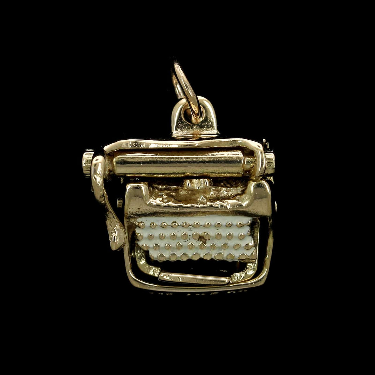14K Yellow Gold Estate Typewriter Charm