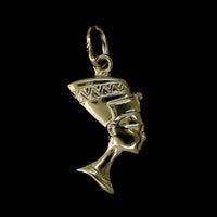 14K Yellow Gold Estate Nefertiti Charm