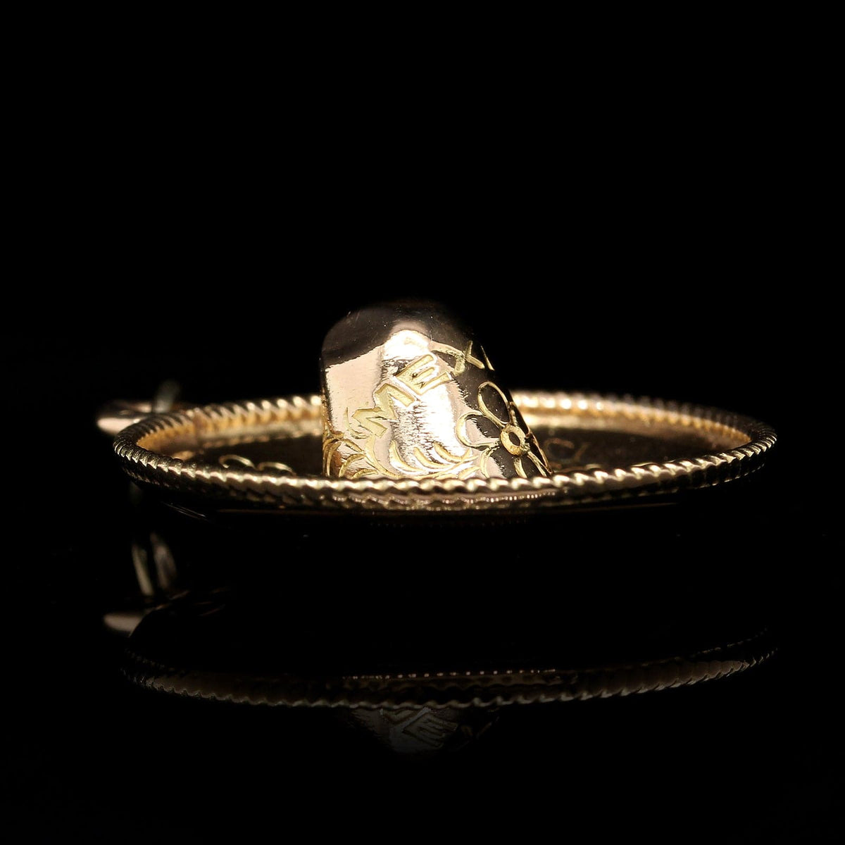 18K Yellow Gold Estate Mexican Sombrero Charm