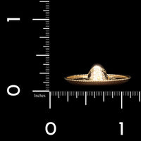 18K Yellow Gold Estate Mexican Sombrero Charm