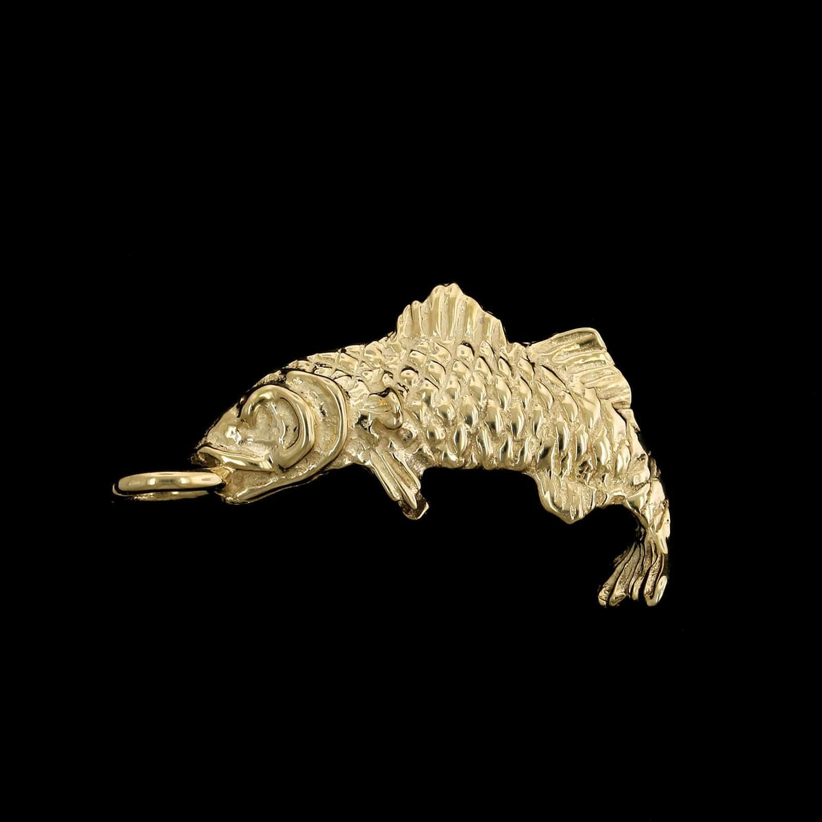 14K Yellow Gold Estate Fish Charm