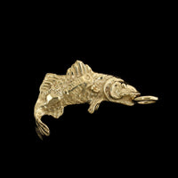 14K Yellow Gold Estate Fish Charm