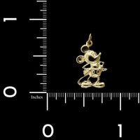 14K Yellow Gold Estate Mickey Mouse Charm