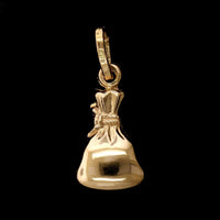 18K Yellow Gold Estate Money Bags Charm