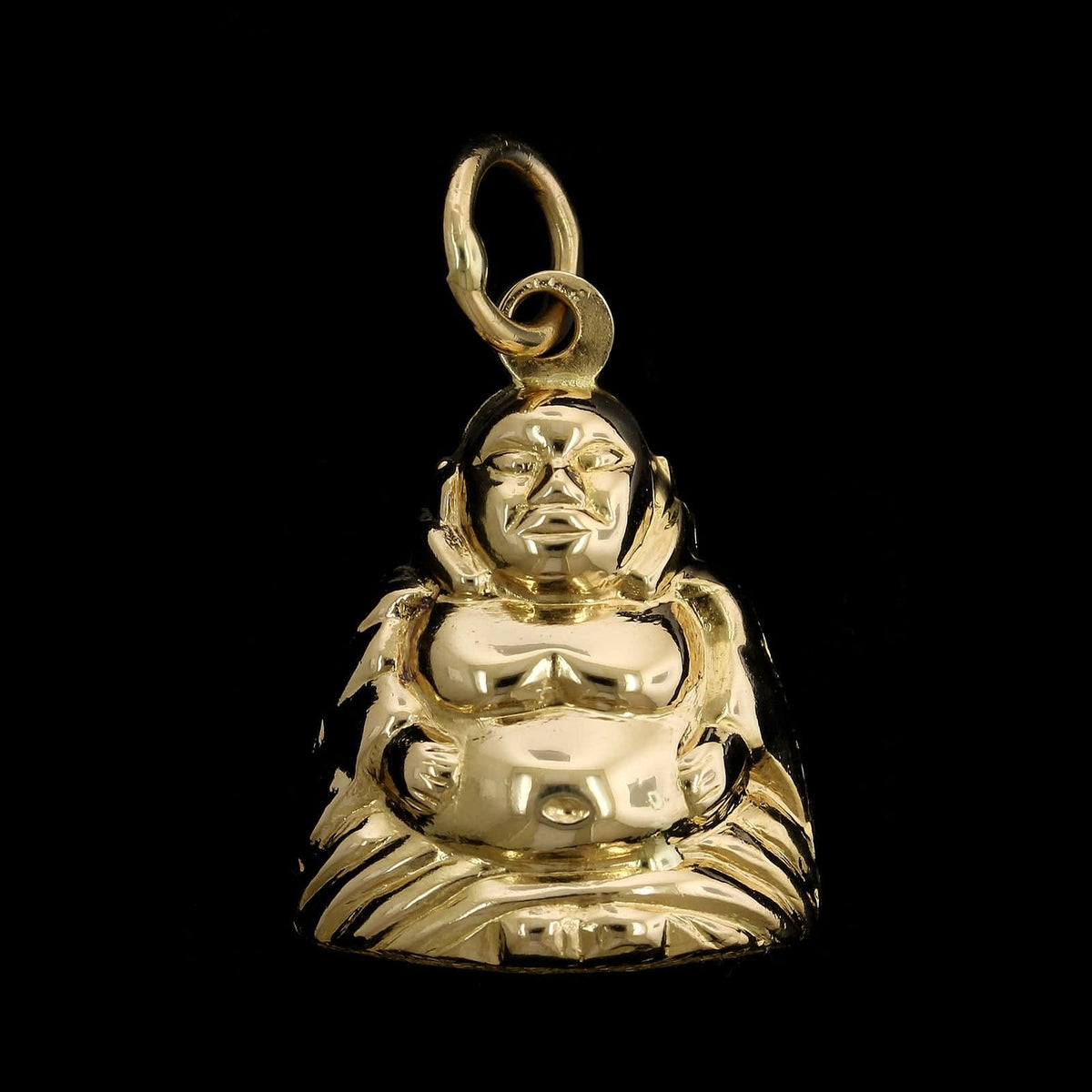 18K Yellow Gold Estate Seated Buddha Charm