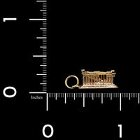 18K Yellow Gold Estate Parthenon Charm