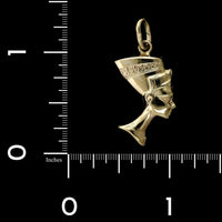 14K Yellow Gold Estate Nefertiti Charm