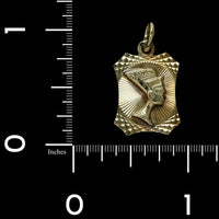 14K Yellow Gold Estate Nefertiti Charm