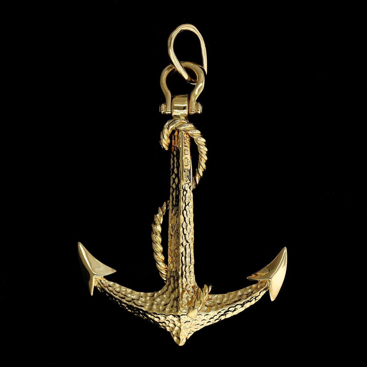 18K Yellow Gold Anchor Estate Pendant – Long's Jewelers