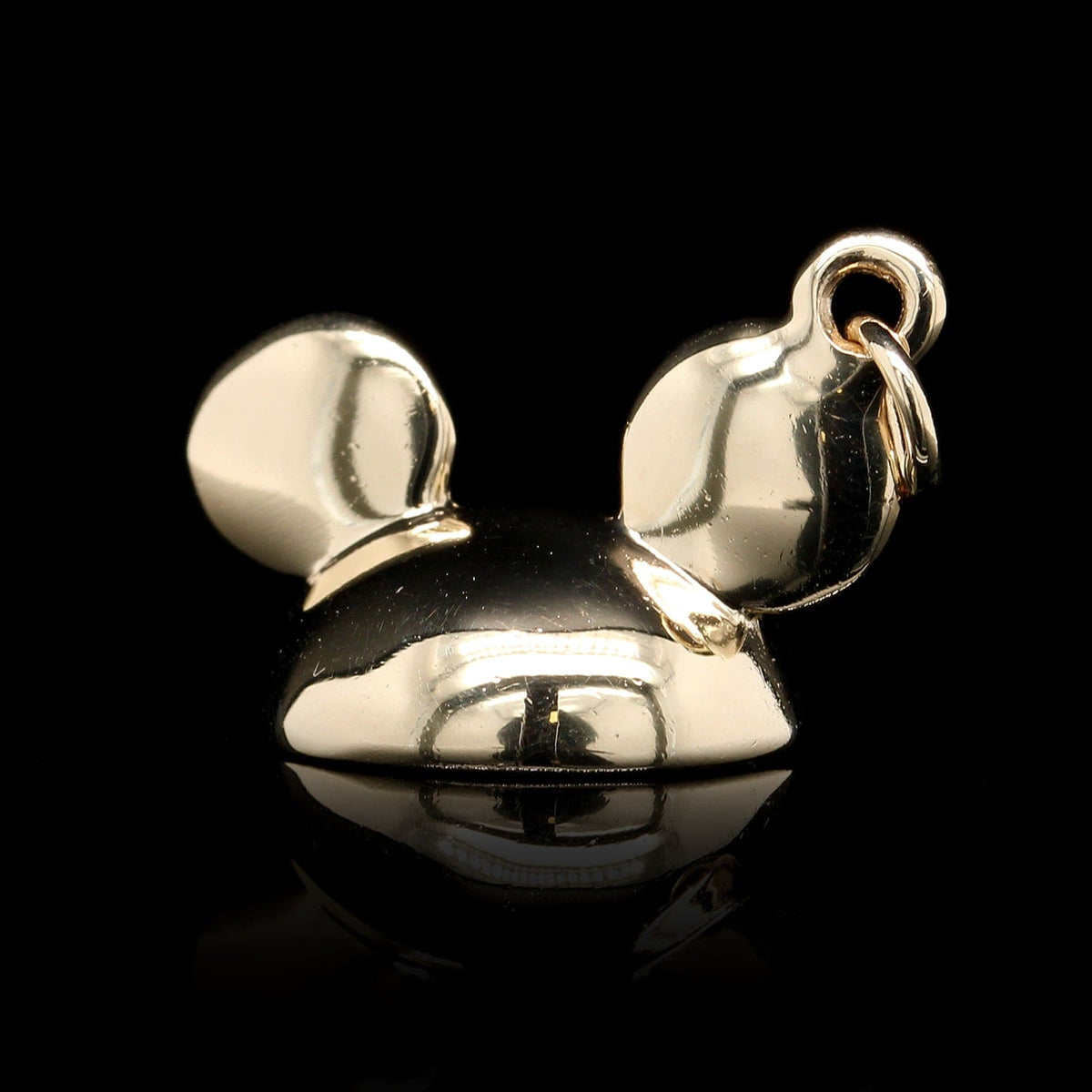 Diamond Mickey Mouse Icon Ring - 14K Yellow Gold